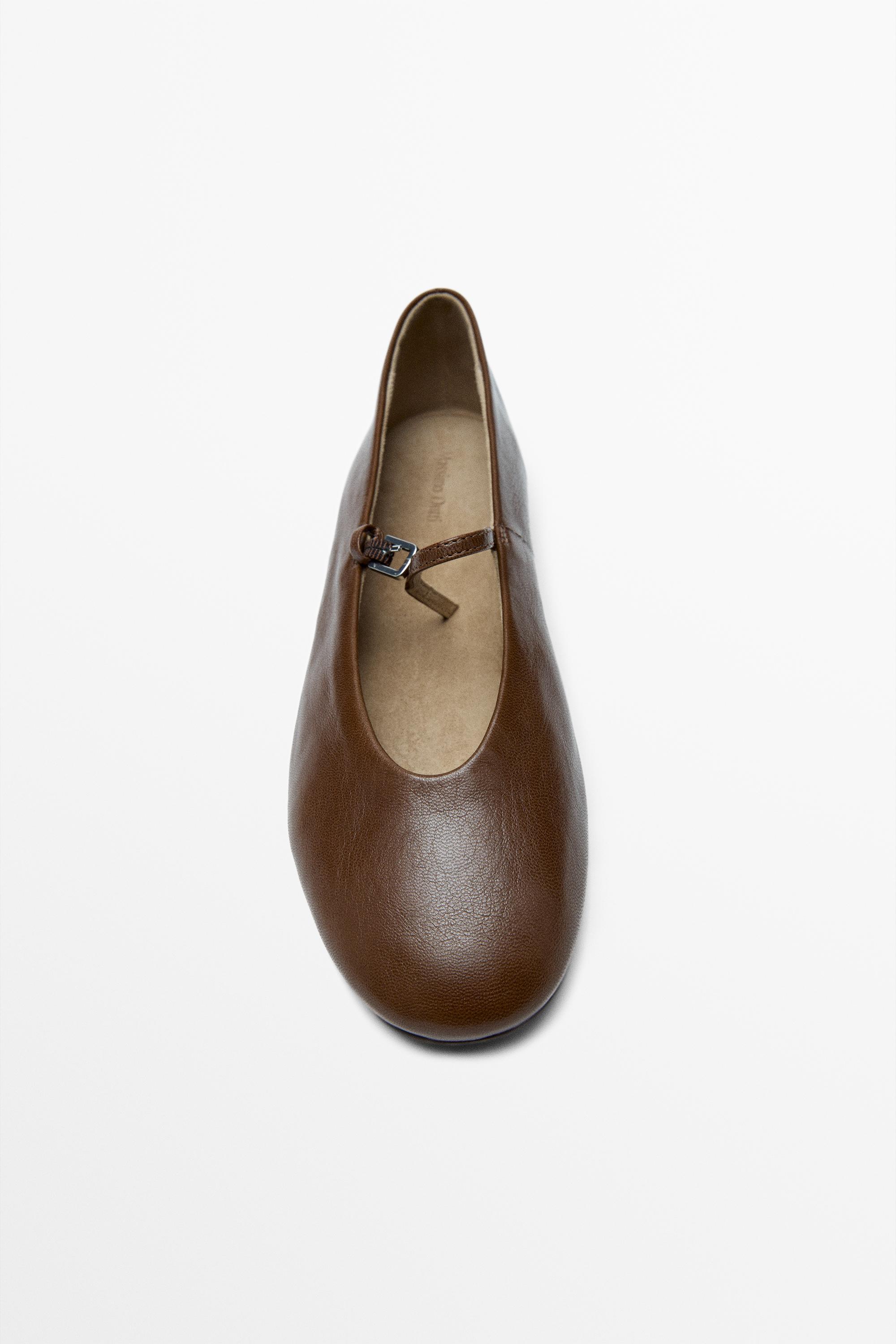 Ballerine en cuir souple